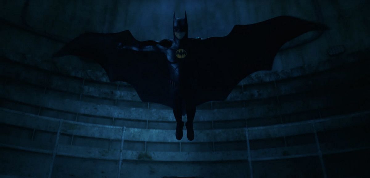 A closer look at Michael Keaton&#039;s anticipated return as Batman in the Flash (Image via DC Studios)