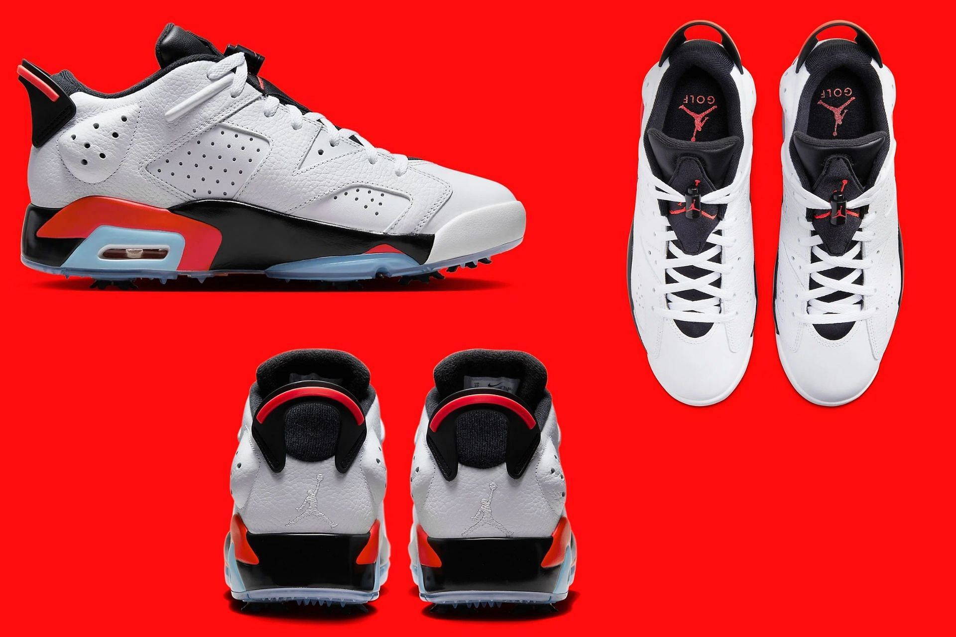 A detailed look at the upcoming Air Jordan 6 golf shoes (Image via Sportskeeda)