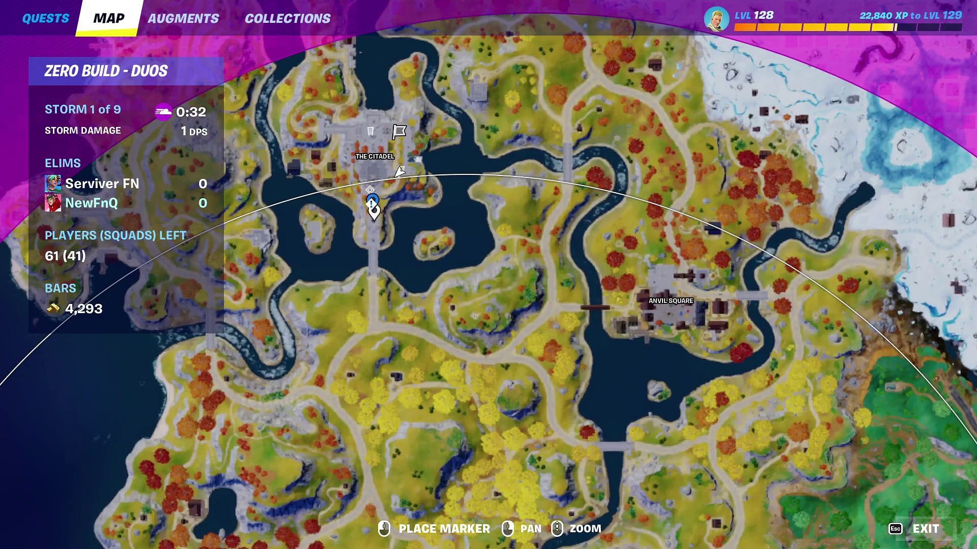 Location of the power socket in the Fortnite map (Image via YouTube/Tekniqu3)