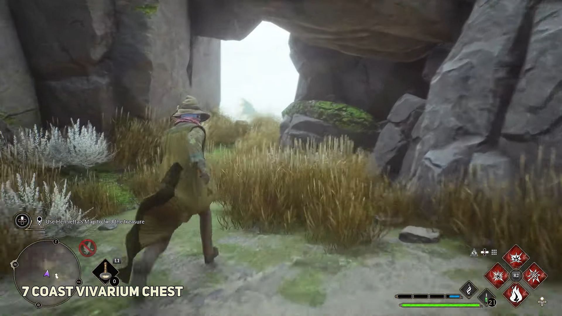 Location of the first chest in the Coast biome (Image via YouTube/@WoWQuest)