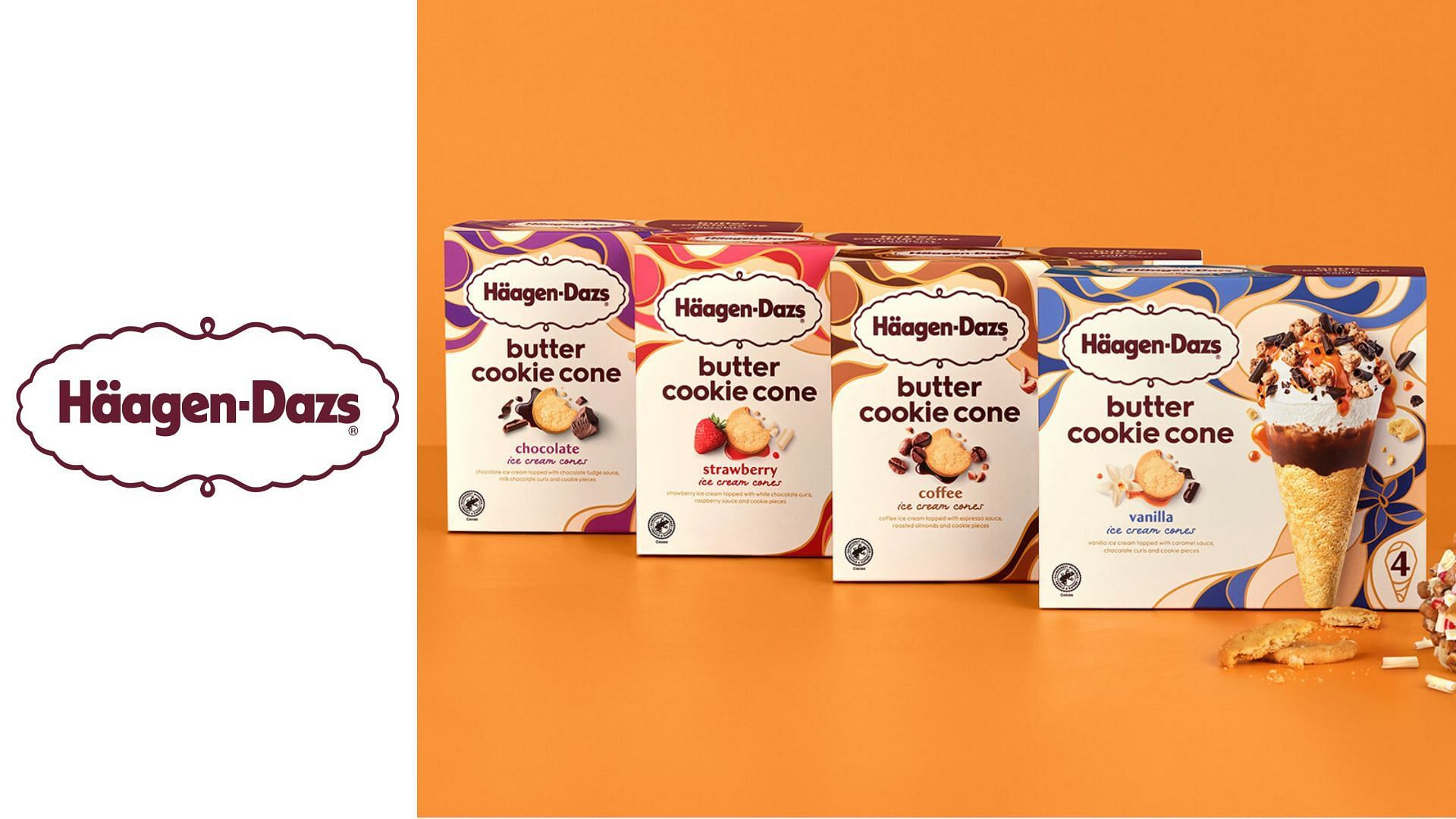 H&auml;agen-Dazs introduces all-new Butter Cookie Cones (Image via H&auml;agen-Dazs)