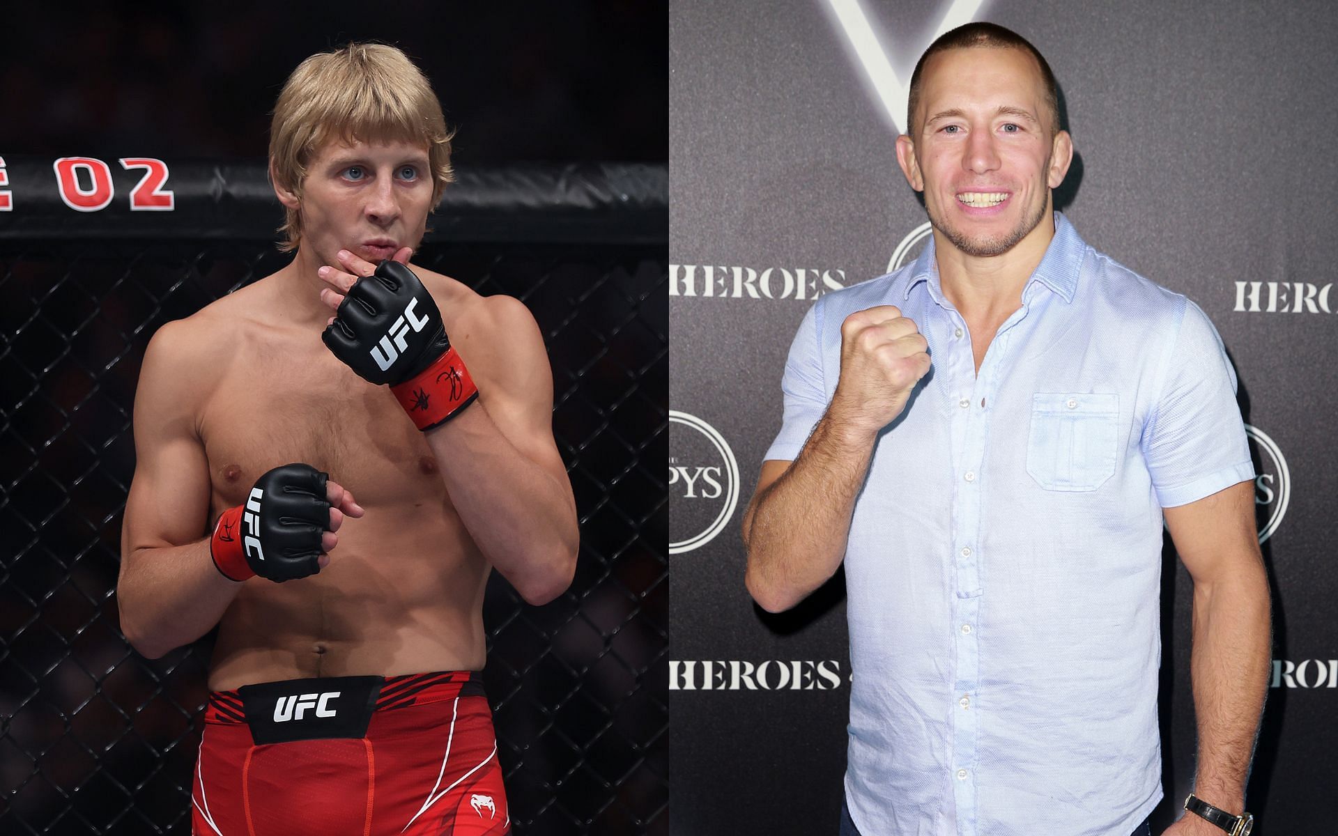 Paddy Pimblett (Left) and Georges St-Pierre (Right)