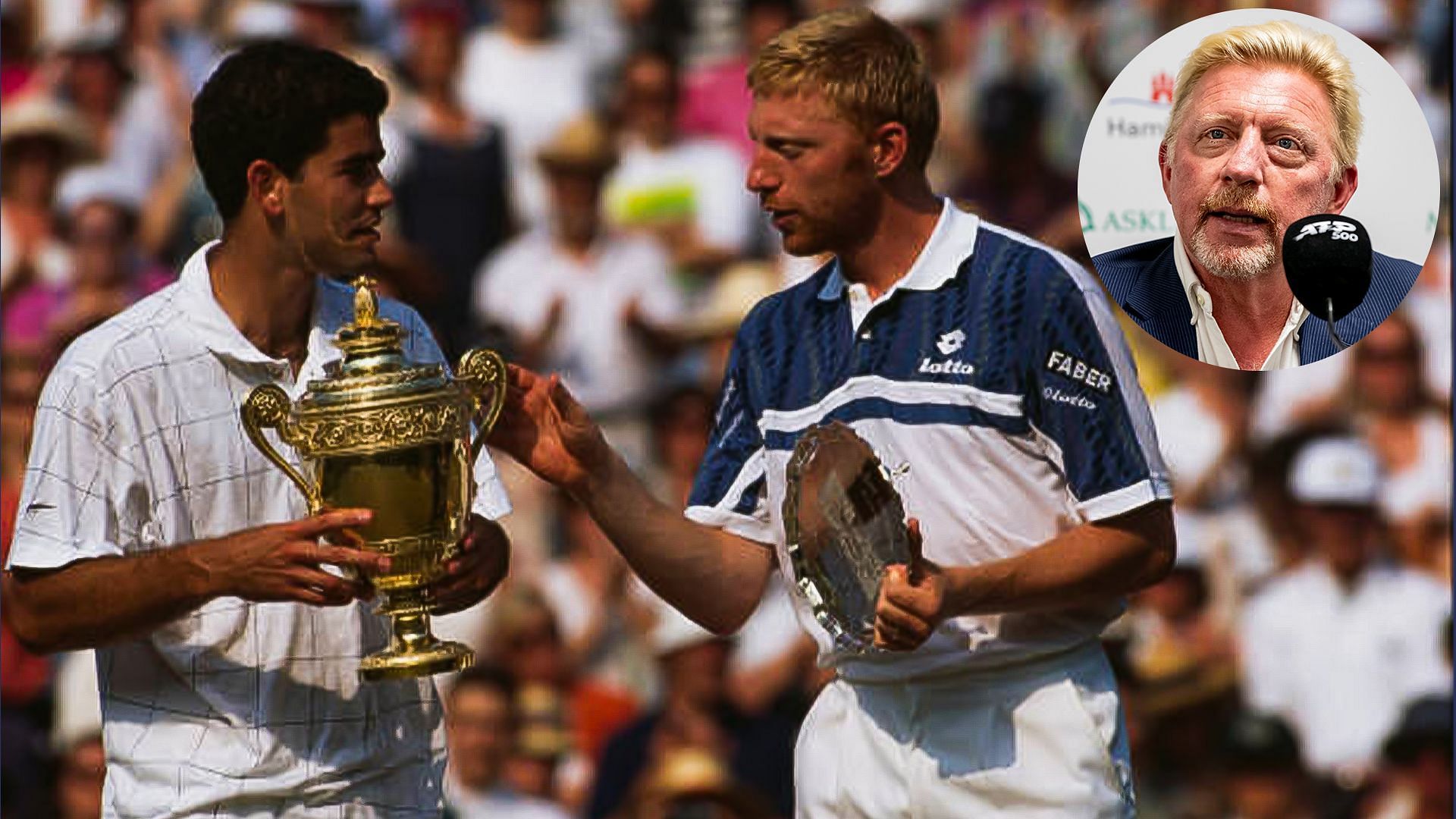 Boris Becker and Pete Sampras pictured