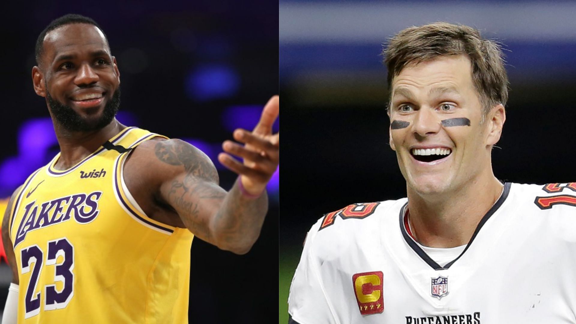 LeBron James (Right) and Tom Brady (Left)