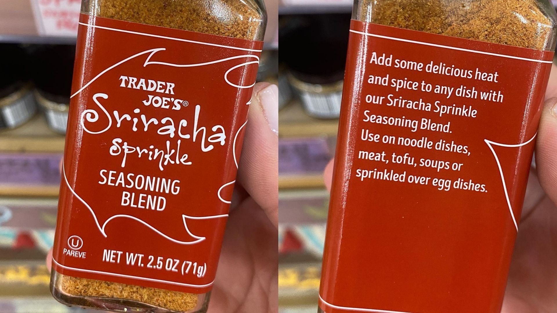 The new Sriracha sprinkle seasoning blend (Image via Trader Joe&rsquo;s)