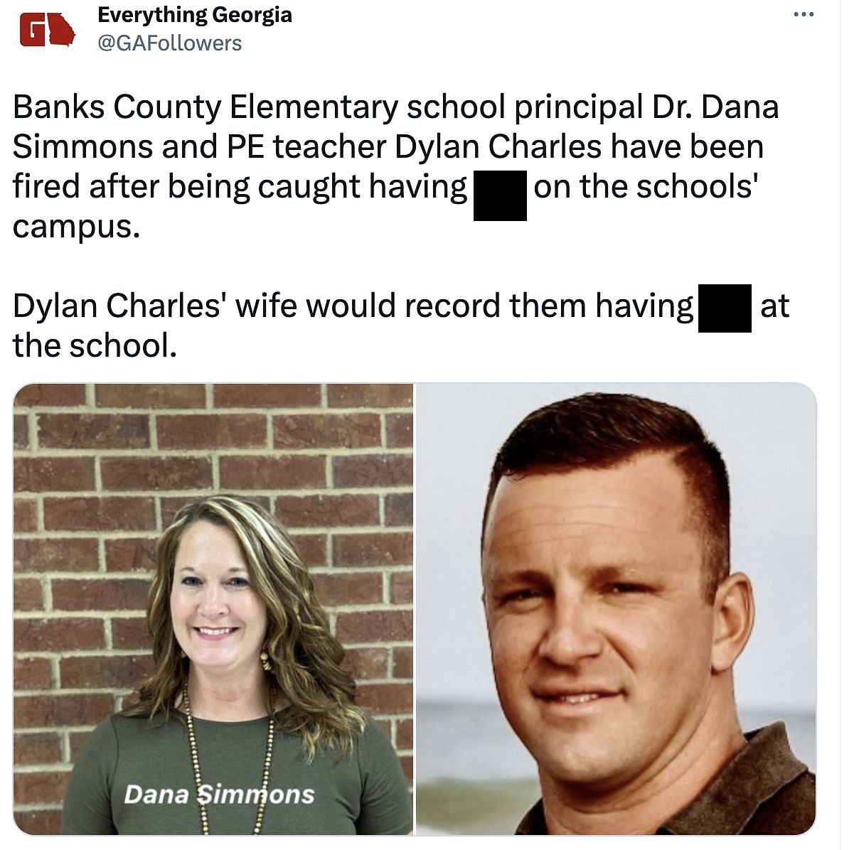 Principal and gym teacher in deep waters after investigations proved that the two had inappropriate relationship. (Image via Twitter)