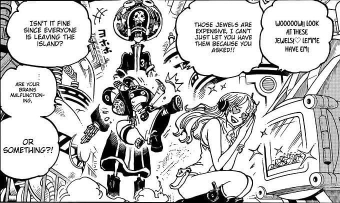 One Piece 1075 emphasizes the main pairings among the Straw Hat Pirates