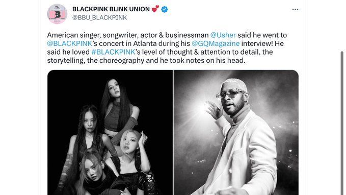 Usher Raves About His Experience At BLACKPINK's Concert + Shares How Group  Influenced His Las Vegas Residency