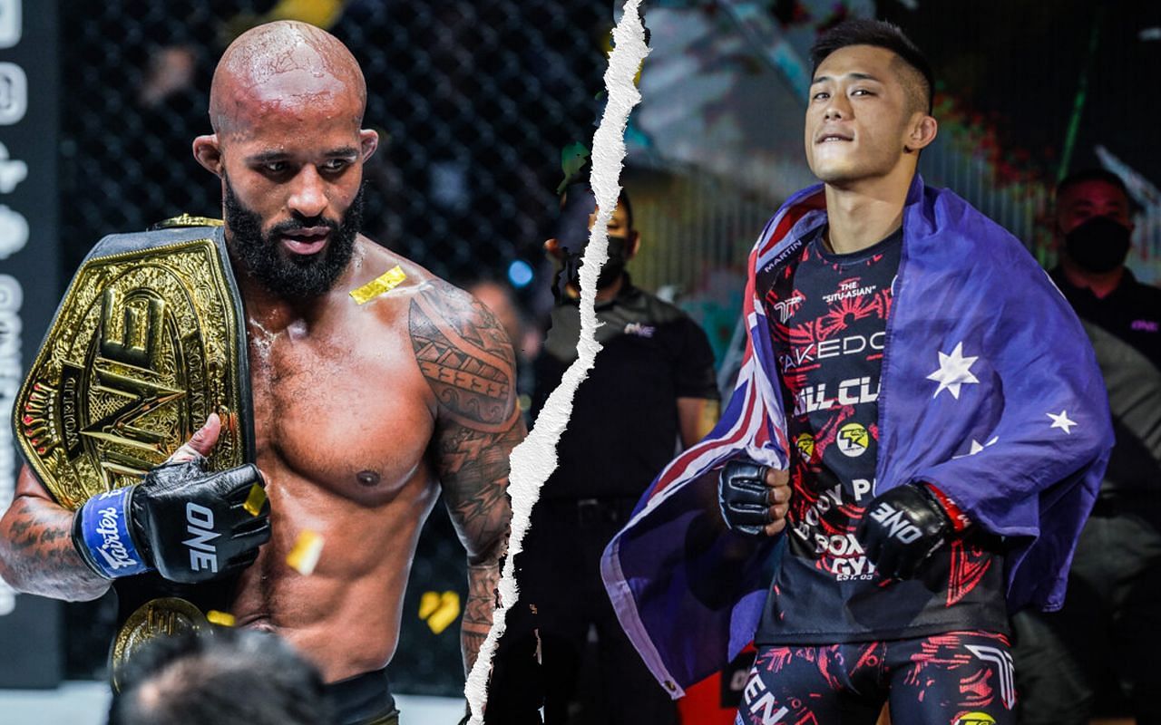 Demetrious Johnson (left) and Martin Nguyen (right).