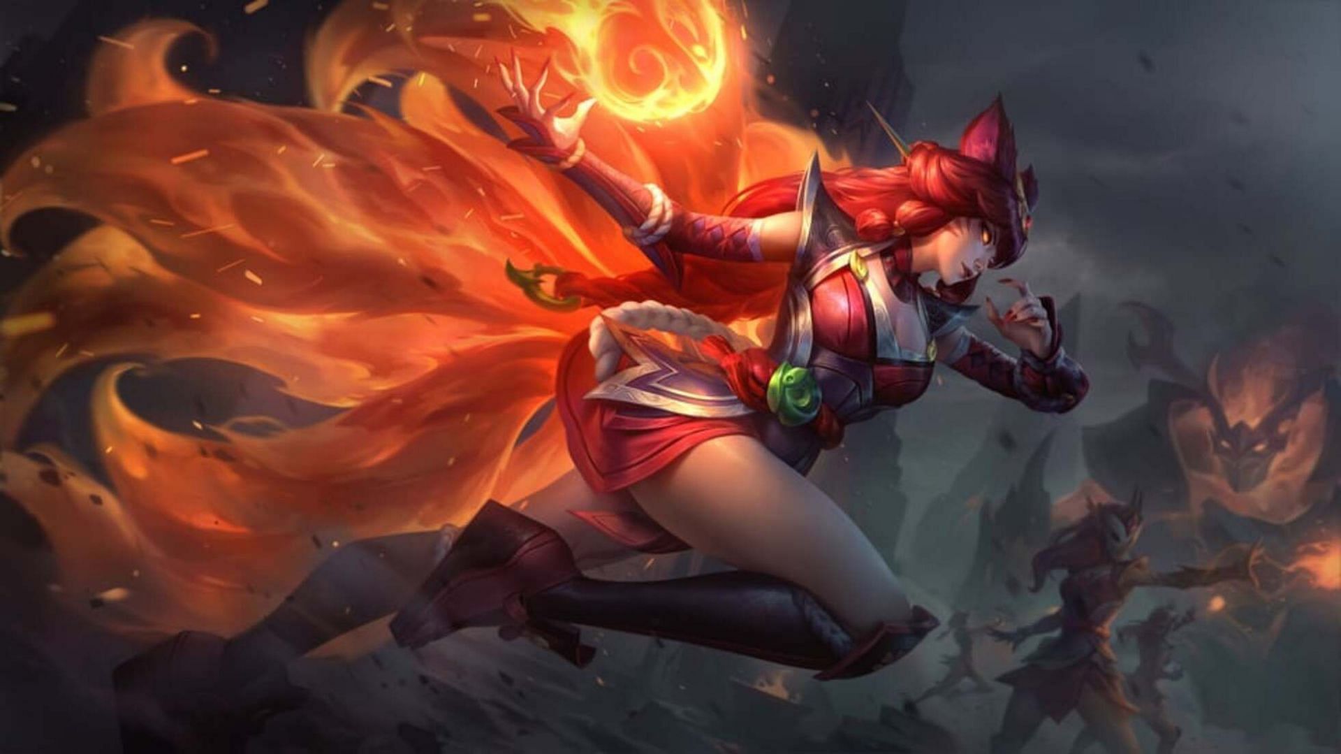 The updated Ahri Foxfire Splash Art (Image via Riot Games)