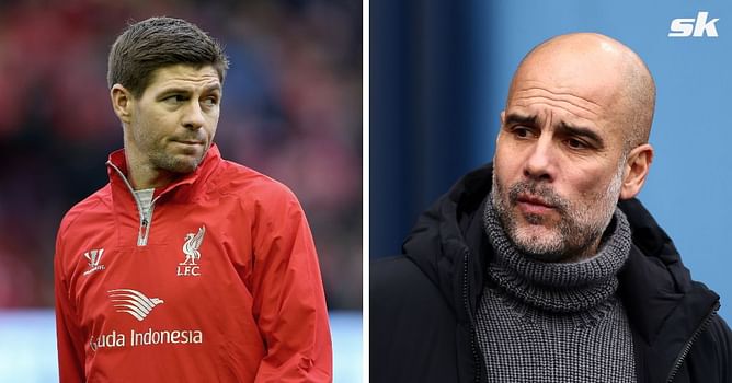 "That belongs to us"- Pep Guardiola bizarrely claims Liverpool legend Steven Gerrard's slip in 2014 is Manchester City's fault