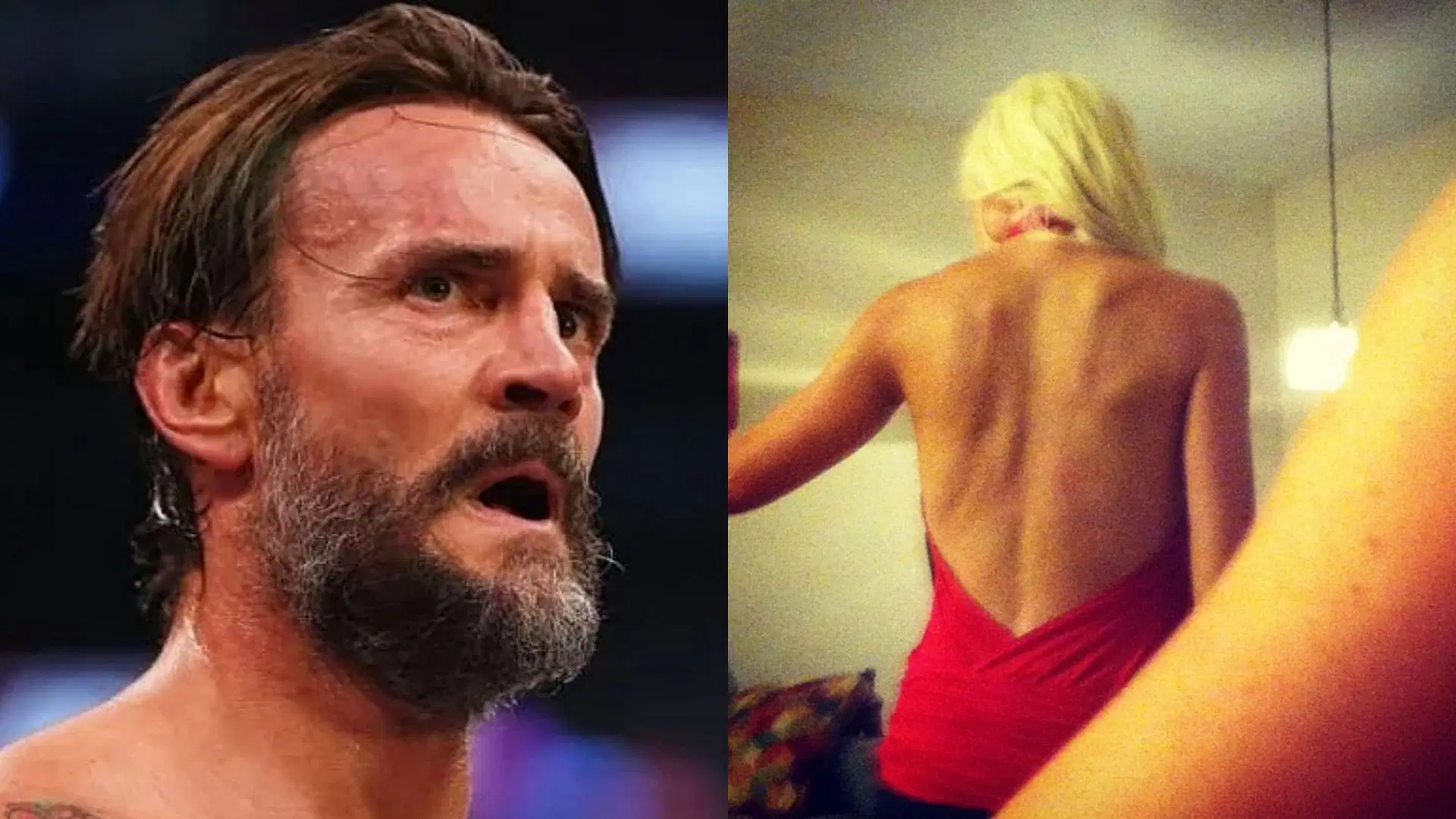 Former WWE stars CM Punk (left) and Jillian Hall (right)