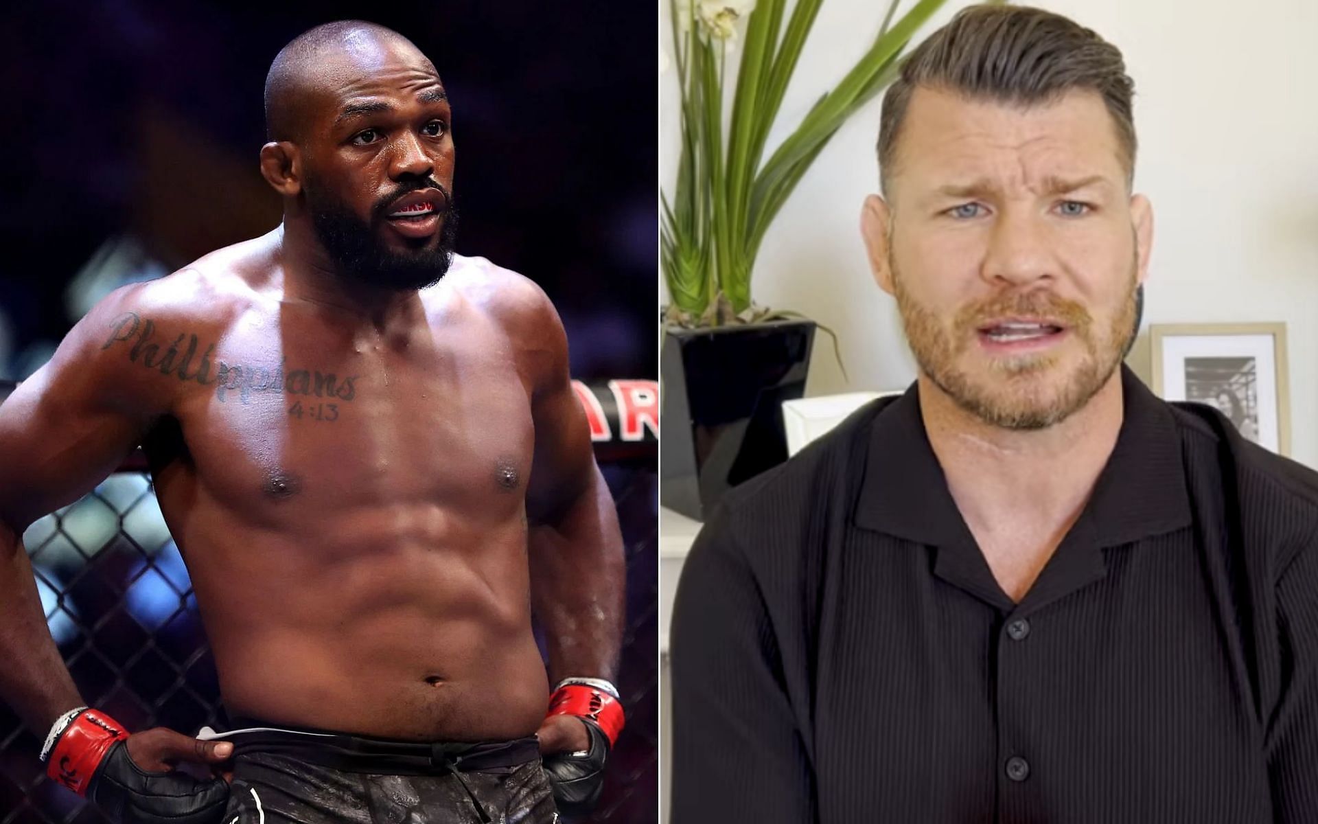 Jon Jones (Left), and Michael Bisping (Right) [Photo credit Michael Bisping - YouTube]