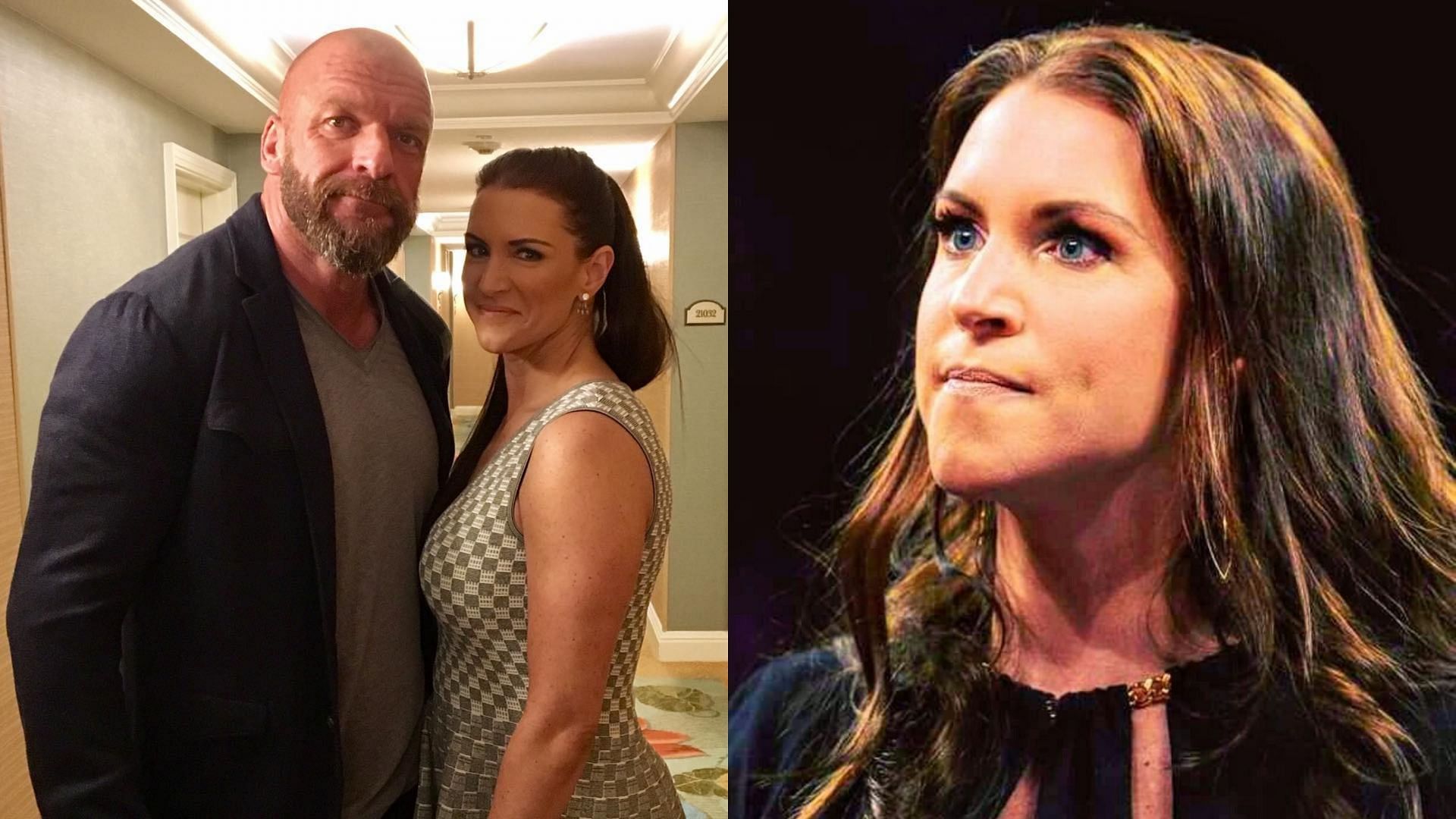 Former WWE Chairwoman &amp; Co-CEO Stephanie McMahon with CCO Triple H