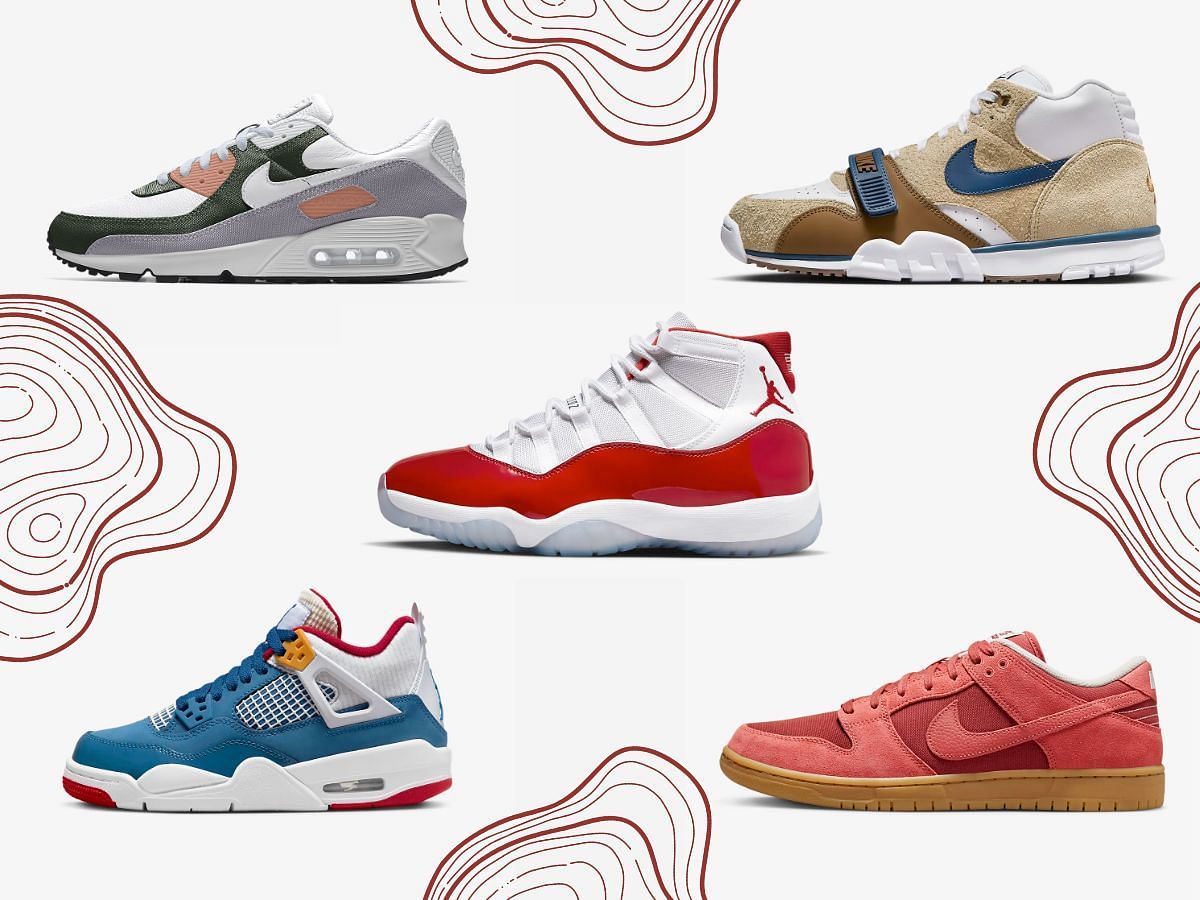 Some popular Nike sneakers (Image via Sportskeeda)