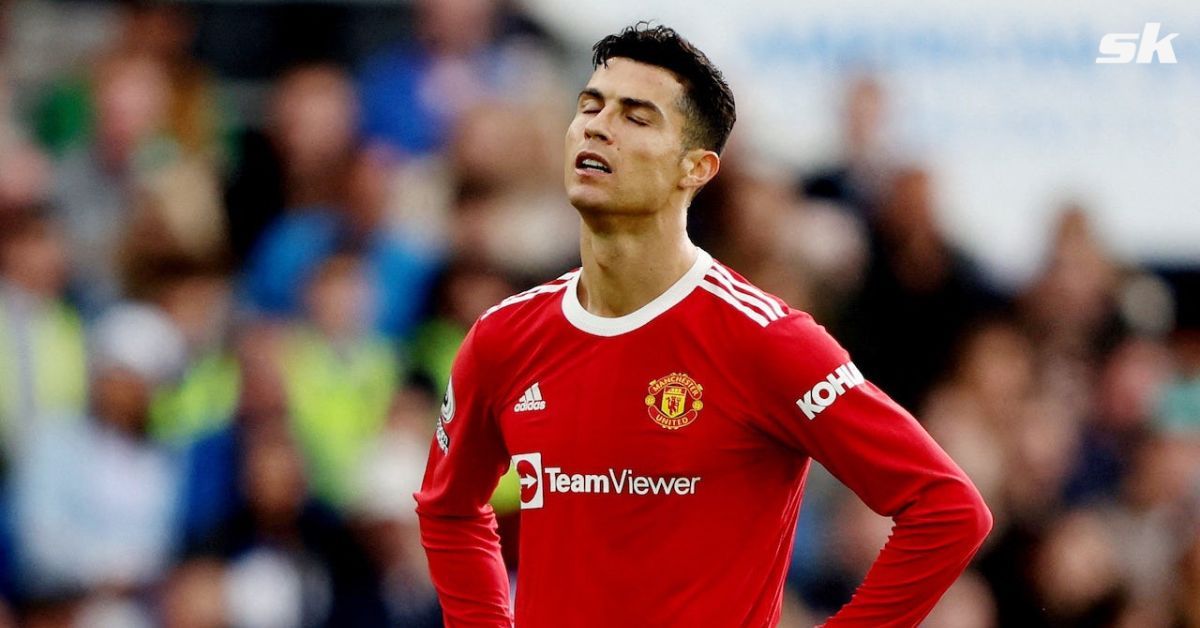 Manchester United's Cristiano Ronaldo leaves the field at the end