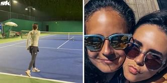 Watch: Daria Kasatkina's figure skater partner Natalia Zabiiako tries her hands at tennis