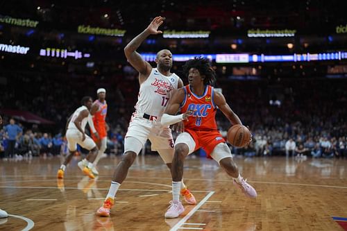 OKC Thunder wing Jalen Williams (right)