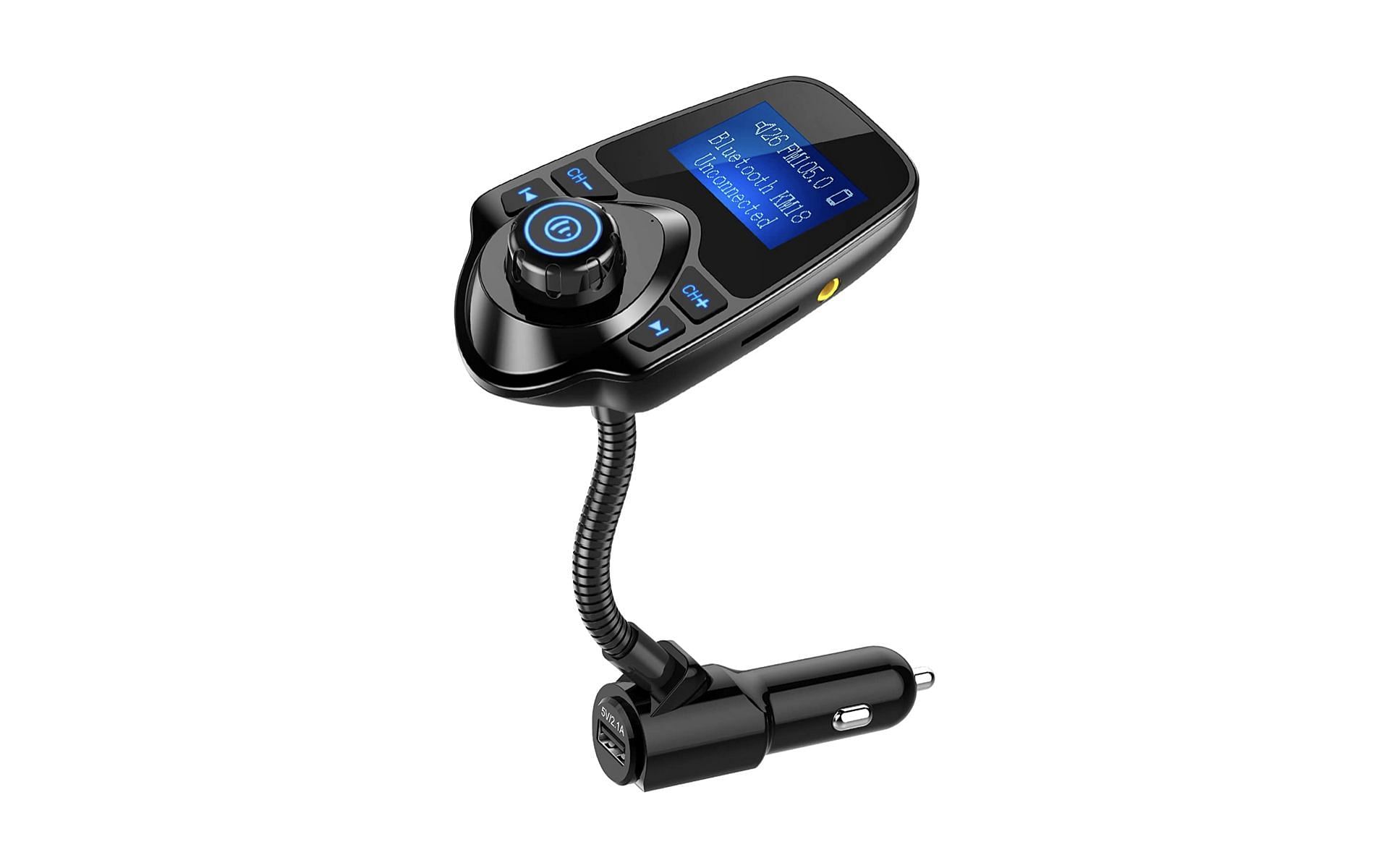 Nulaxy Wireless In-Car Bluetooth FM Transmitter (Image via Amazon)