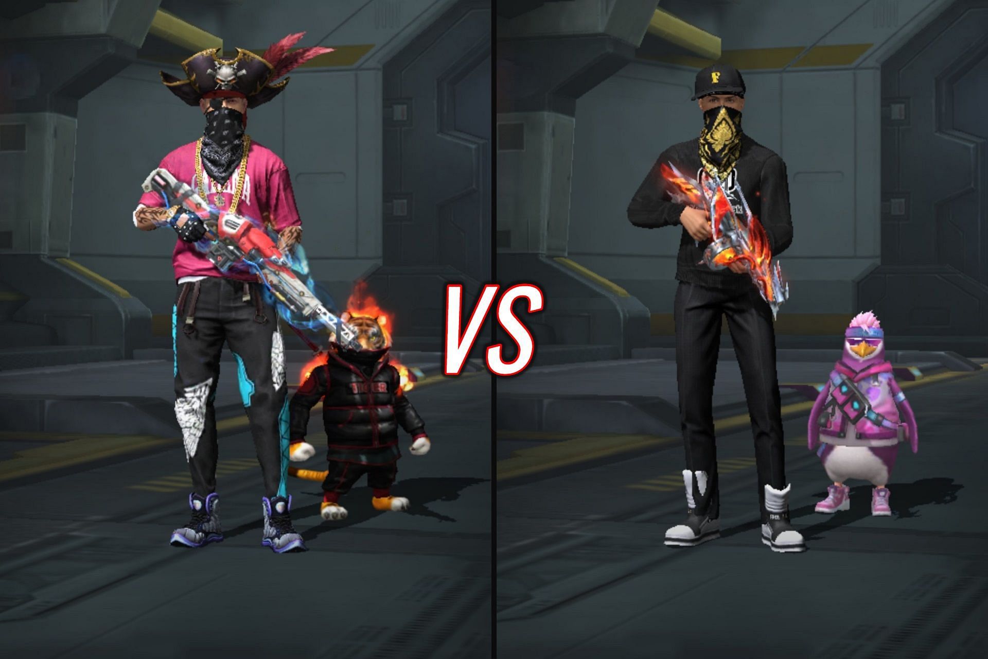 Ajjubhai vs Aditech in Free Fire MAX (Image via Garena)