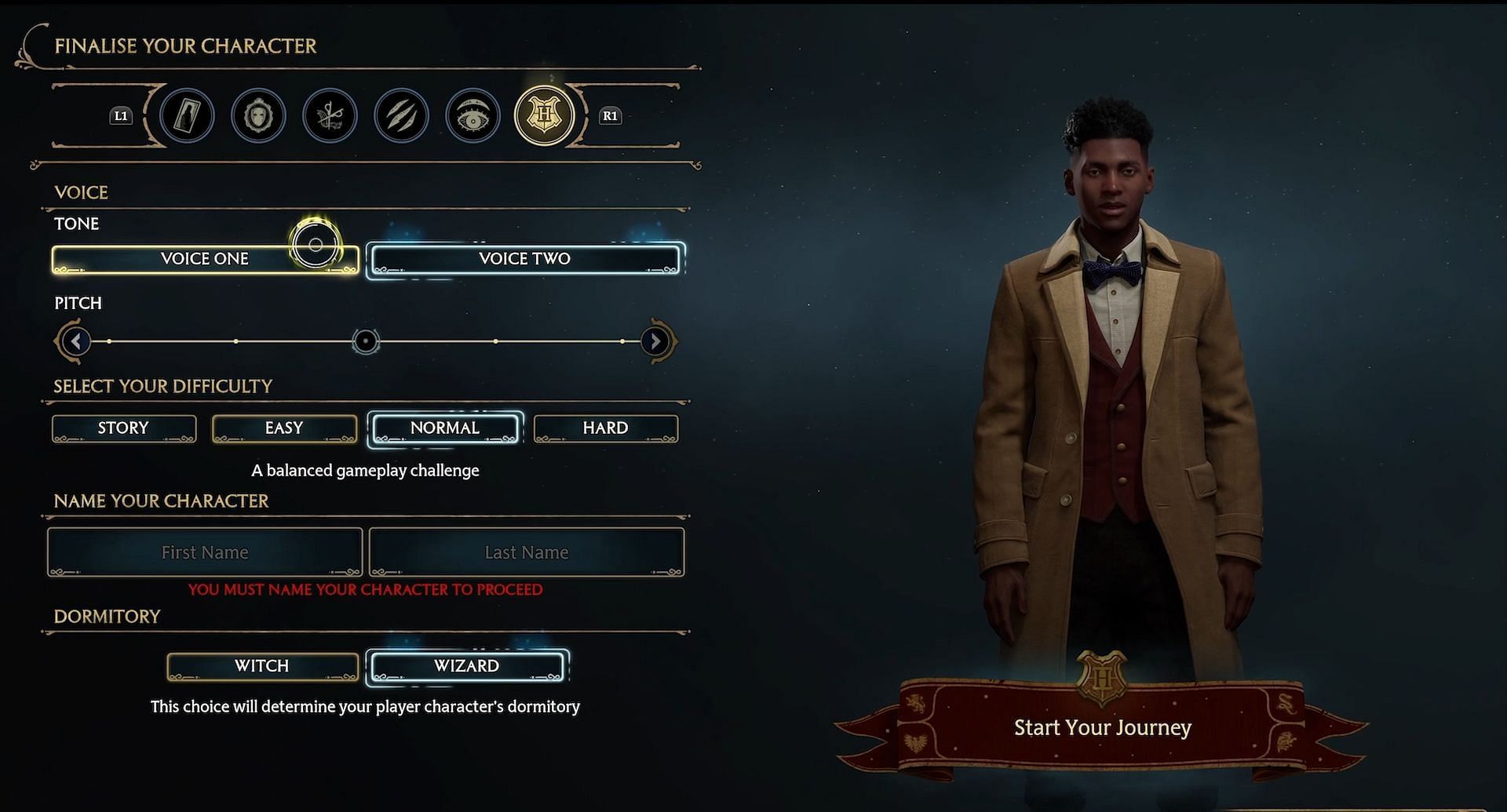 The game has four difficulty options (Image via Warner Bros Interactive Entertainment)