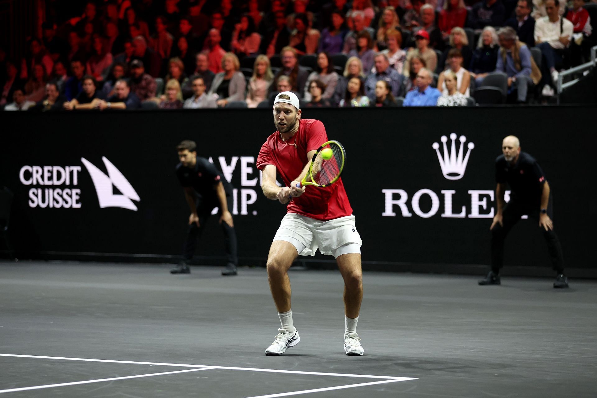 Jack Sock in action at the Laver Cup 2022