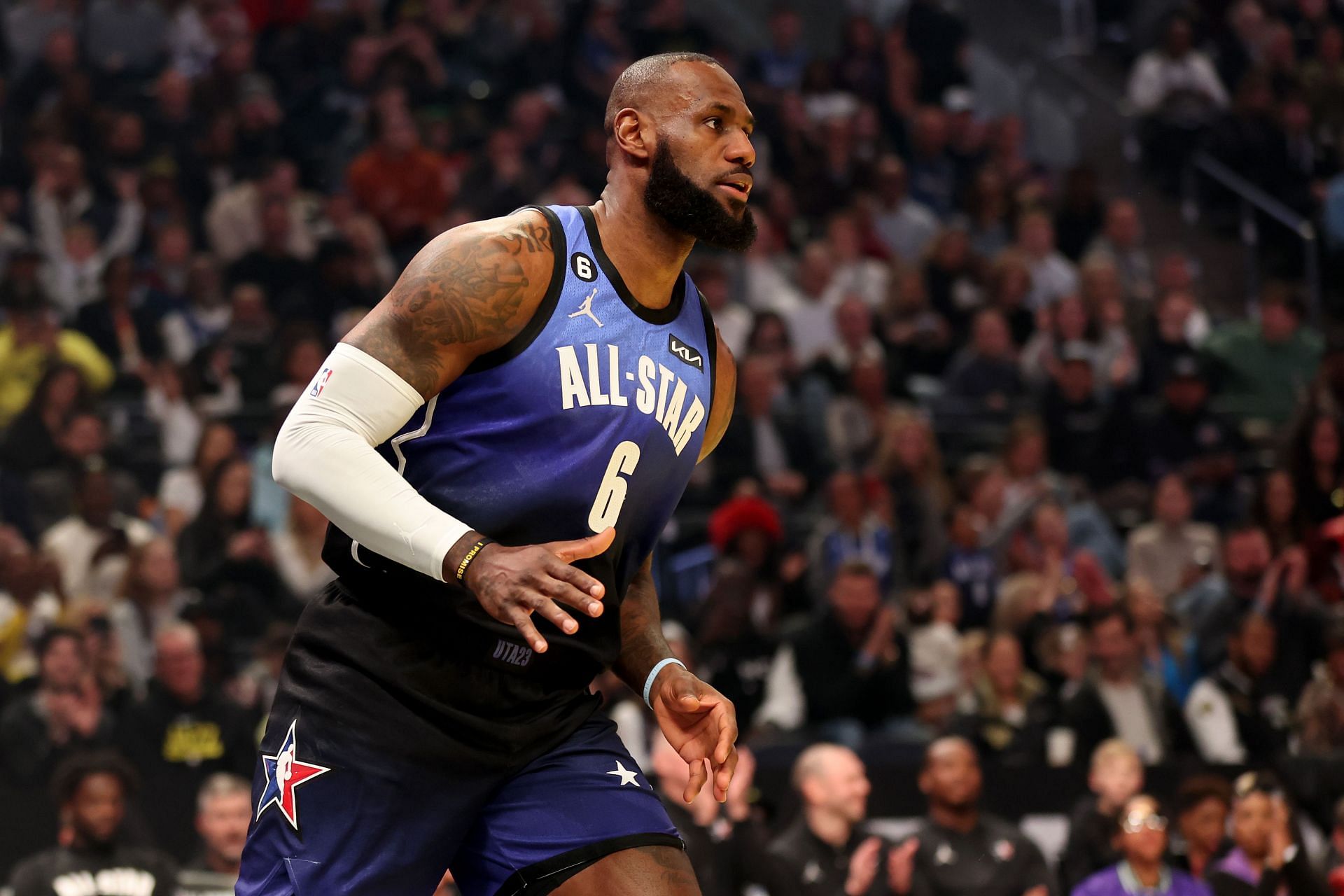 LeBron James left the All-Star game early after injuring his hand.