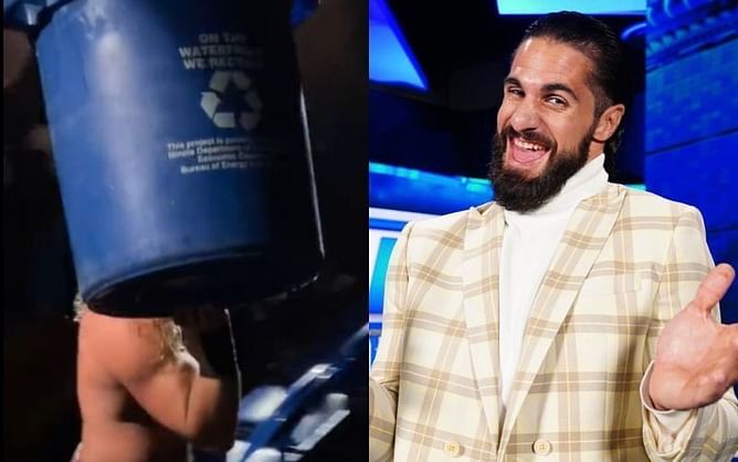WWE के खास इवेंट में Seth Rollins ने मौजूदा चैंपियन के ऊपर कचरे का बहुत बड़ा डब्बा फेंका, वीडियो देखकर छूट जाएगी आपकी हंसी