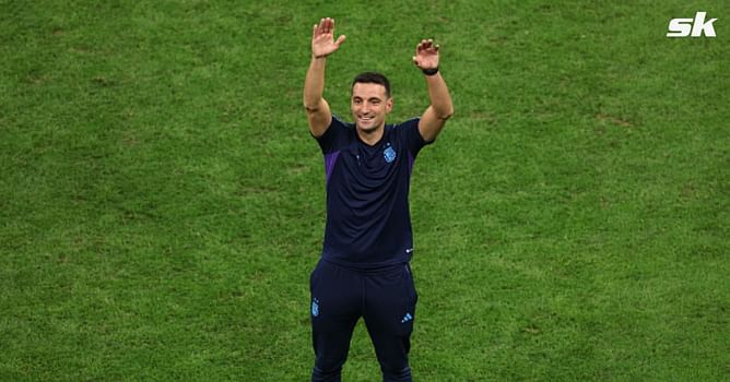 Lionel Scaloni reacts emotionally after winning The Best FIFA Men's Coach of the year award