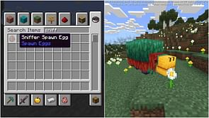 How to get Sniffer in Minecraft snapshot and beta