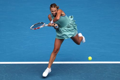 Anett Kontaveit in action at the Australian Open