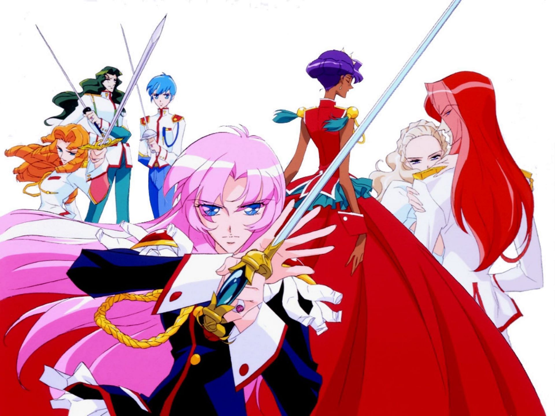 Revolutionary Girl Utena&#039;s main cast (image via Studio JC Staff)