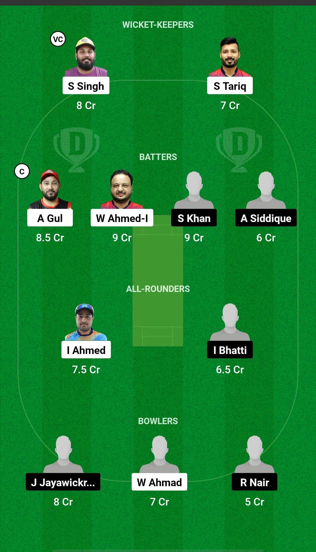 Gallion CKT Club vs International Warriors Dream11 Prediction - ICCA Arabian T20 League