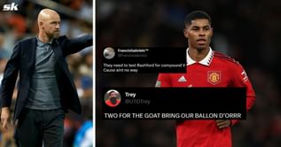 "Test Rashford for Compound V" , "Bring our Ballon d'Or" - Manchester United fans hail the 25-year-old's performance against Leicester