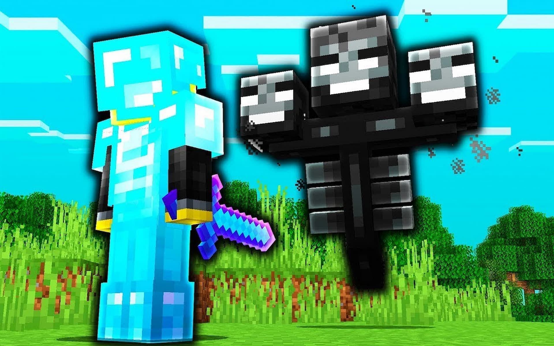 Players can face off against strong boss mobs in Minecraft (Image via YouTube/DevXD)