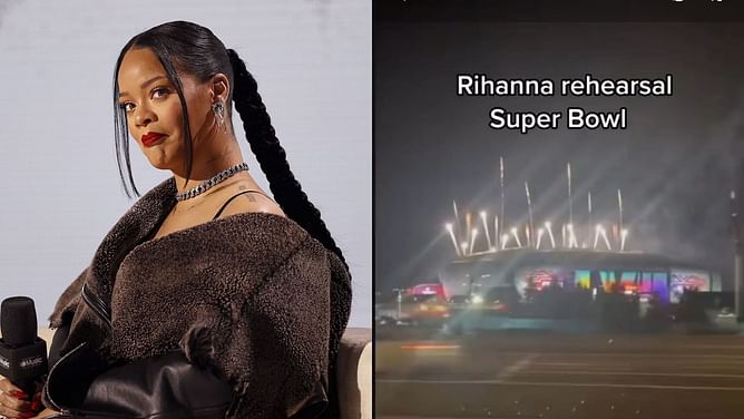 Rihanna's Super Bowl halftime rehearsal footage reportedly leaked, NFL fans excited (VIDEO)