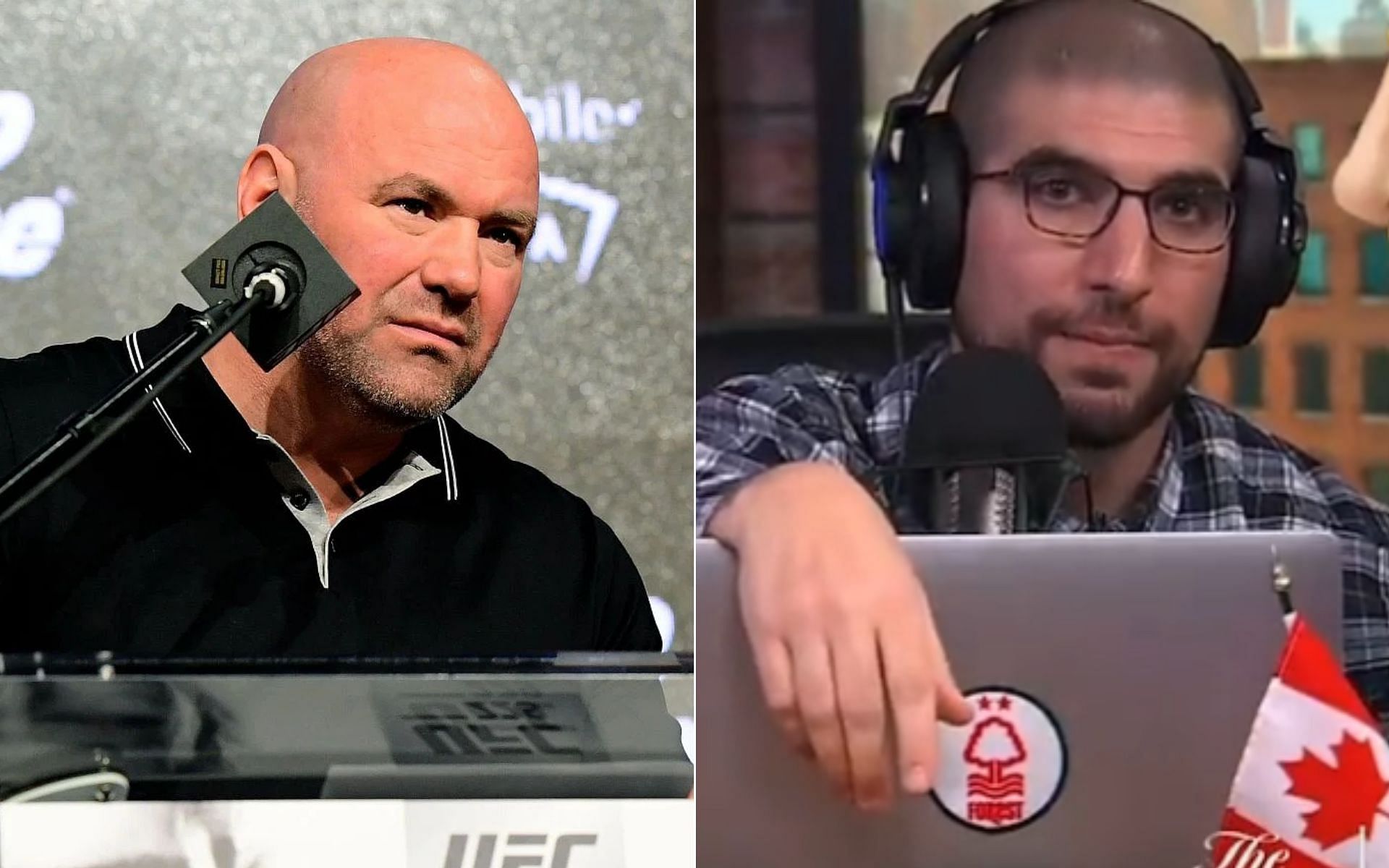 Dana White (Left), and Ariel Helwani (Right) [Photo credit: MMAFightingonSBN - YouTube] 