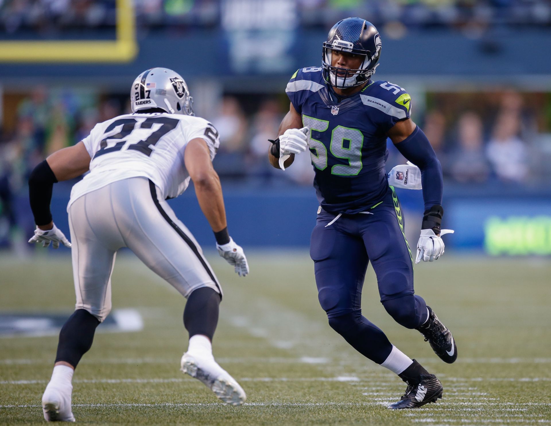 Obum Gwacham at Oakland Raiders v Seattle Seahawks