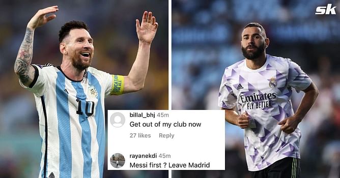 “Get out of my club now” – Real Madrid superstar slammed by fans after voting for Lionel Messi ahead of Karim Benzema in FIFA Best awards