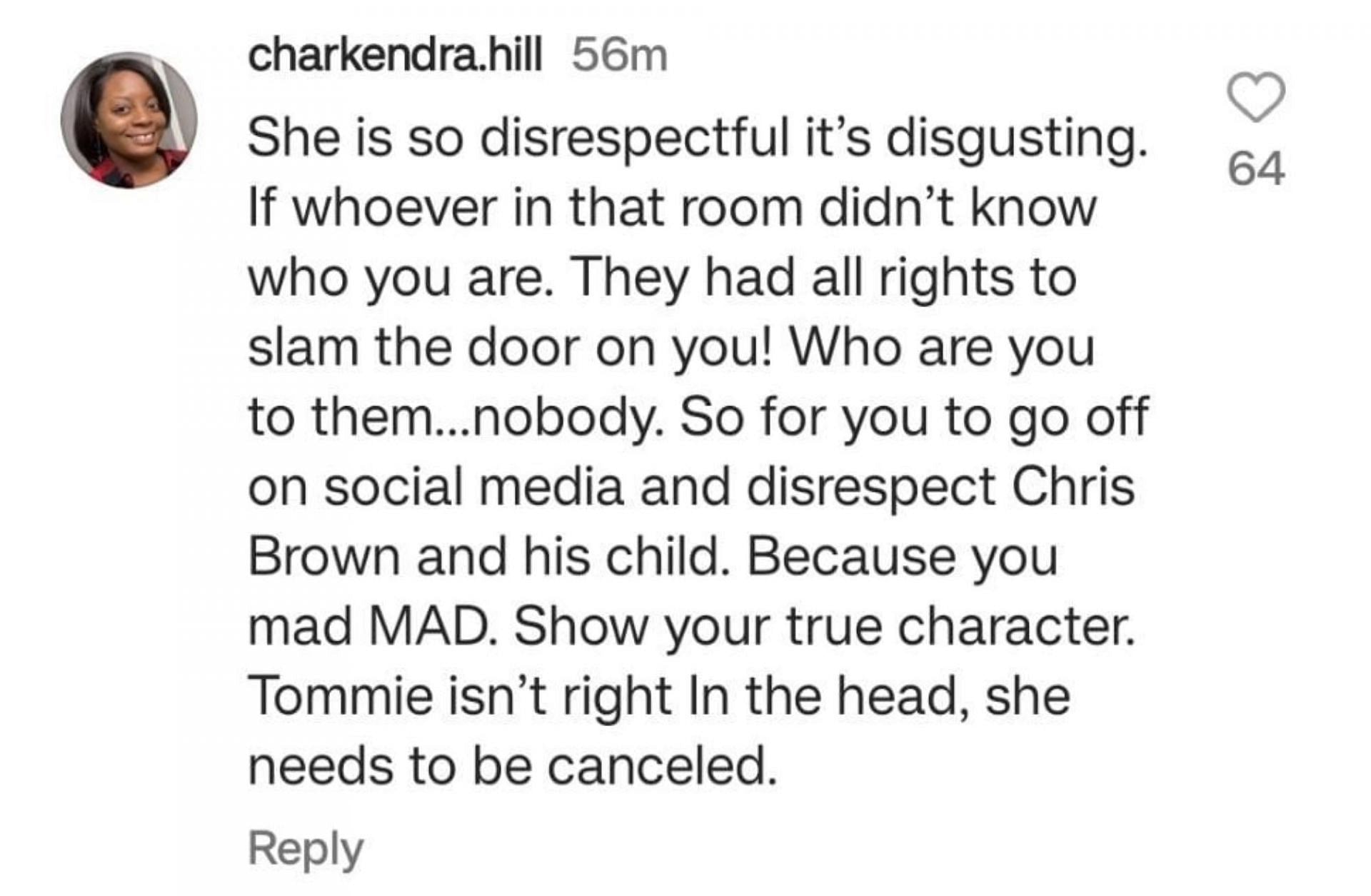 Netizen reacts to Tommie Lee getting into a feud with Chris Brown (Image via theneighborhoodtalk/Instagram)