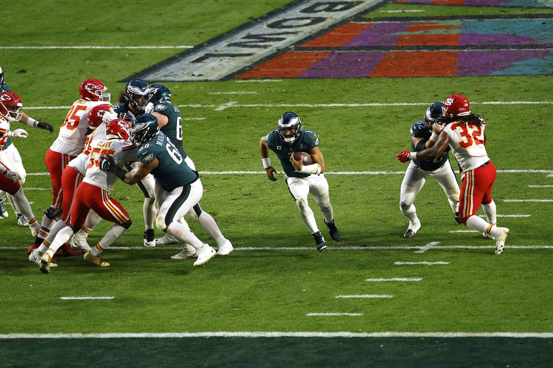 Jalen hurts after scoring his first Super Bowl TD!!! #superbowl #eagle, jalen  hurts after super bowl