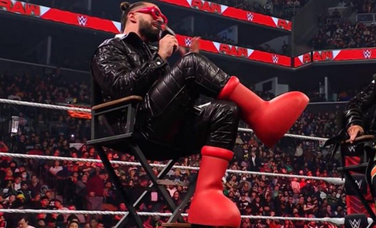 Seth Rollins wore big red boots on RAW