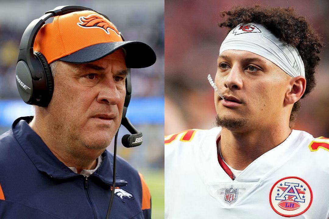 Vic Fangio and Patrick Mahomes