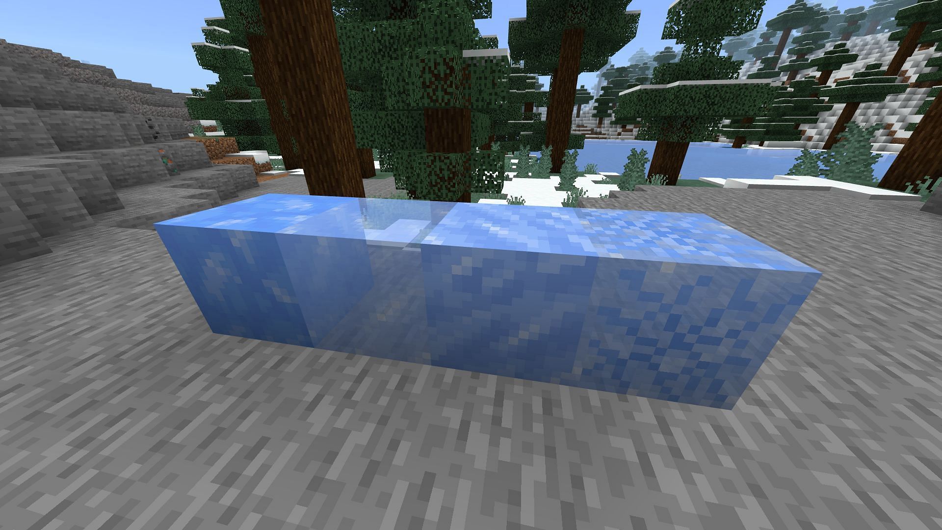 There are a total of four types of ice blocks in Minecraft (Image via Mojang)
