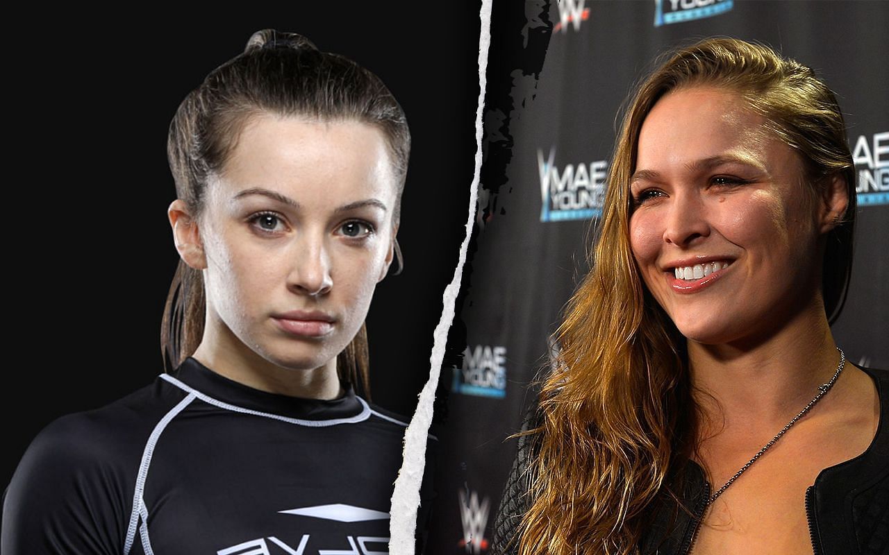 Danielle Kelly (Left) was inspired by Ronda Rousey (Right) early on