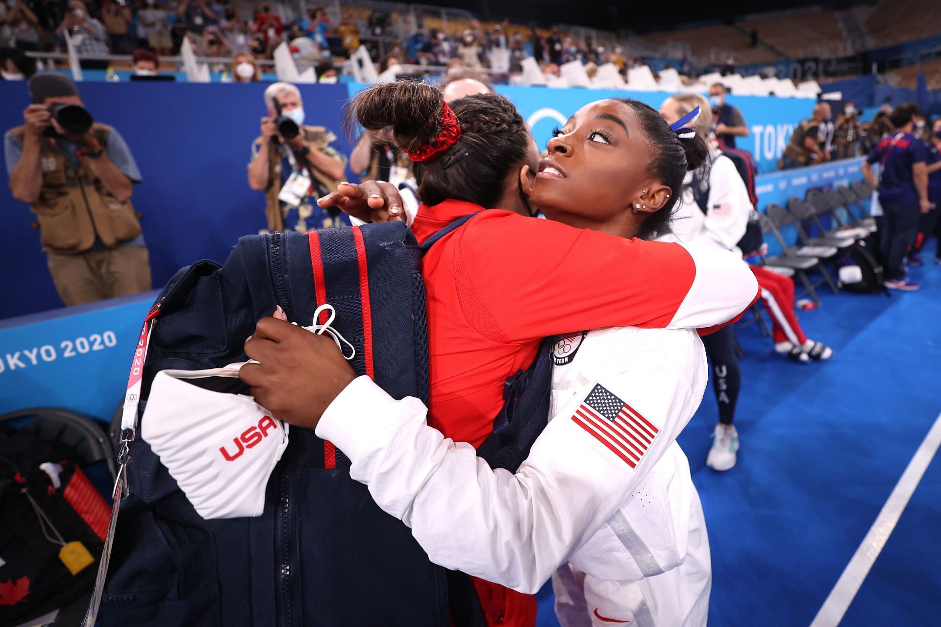 Simone Biles and Suni Lee at Tokyo Olympics (Photo by Jamie Squire/Getty Images)