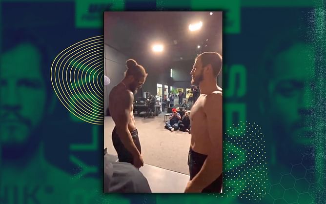 Watch: Ryan Spann cracks up during face off against Nikita Krylov ahead of their fight