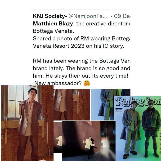 SLOW) Kim Namjoon Source on X: RM is attending Bottega Veneta Winter 23 in  Milan Fashion Week 2023. Watch it here: 🔗  25 FEB  8PM CET 25 FEB 2PM ET 25