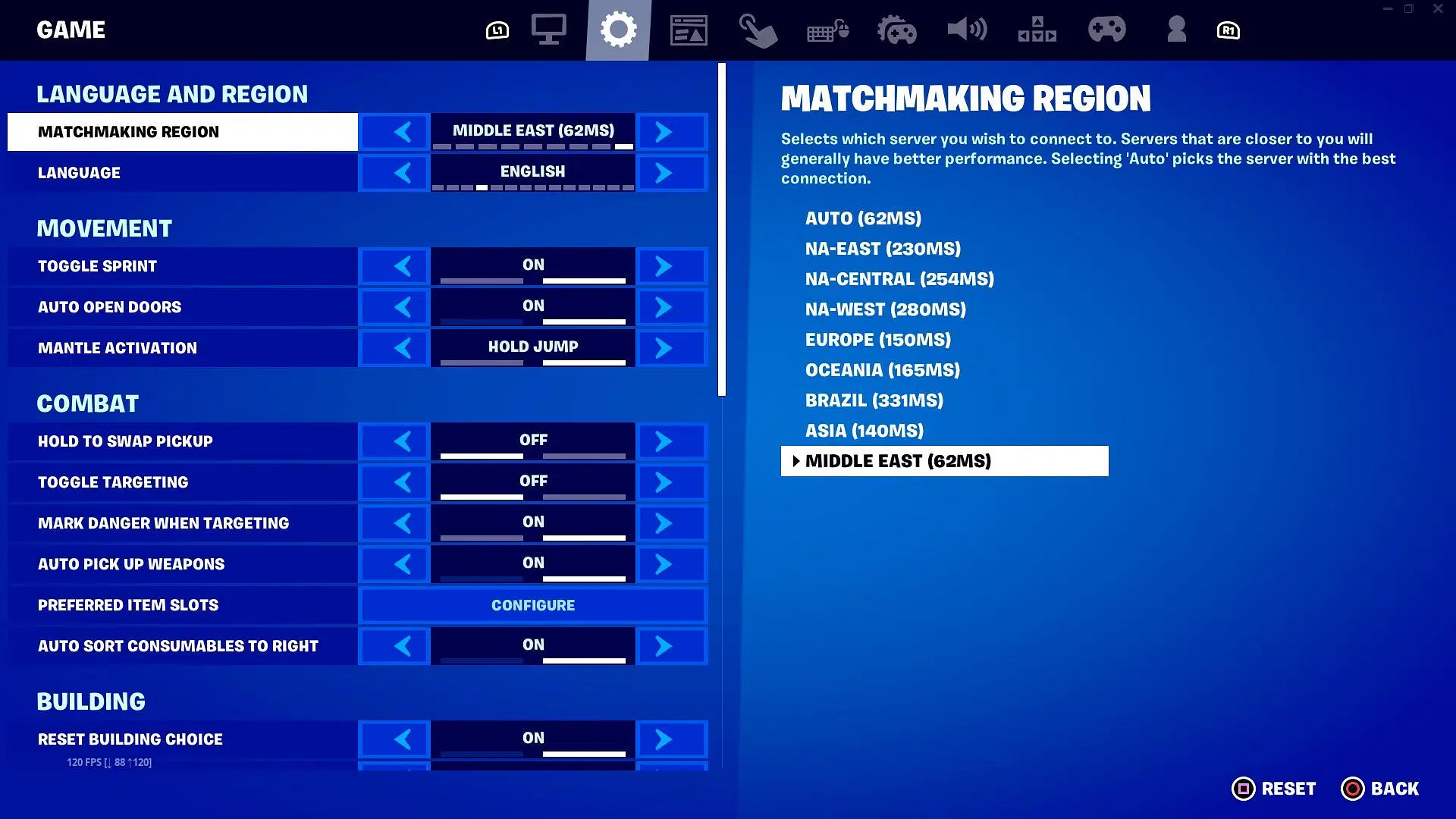 Matchmaking Regions (Image via Sportskeeda)