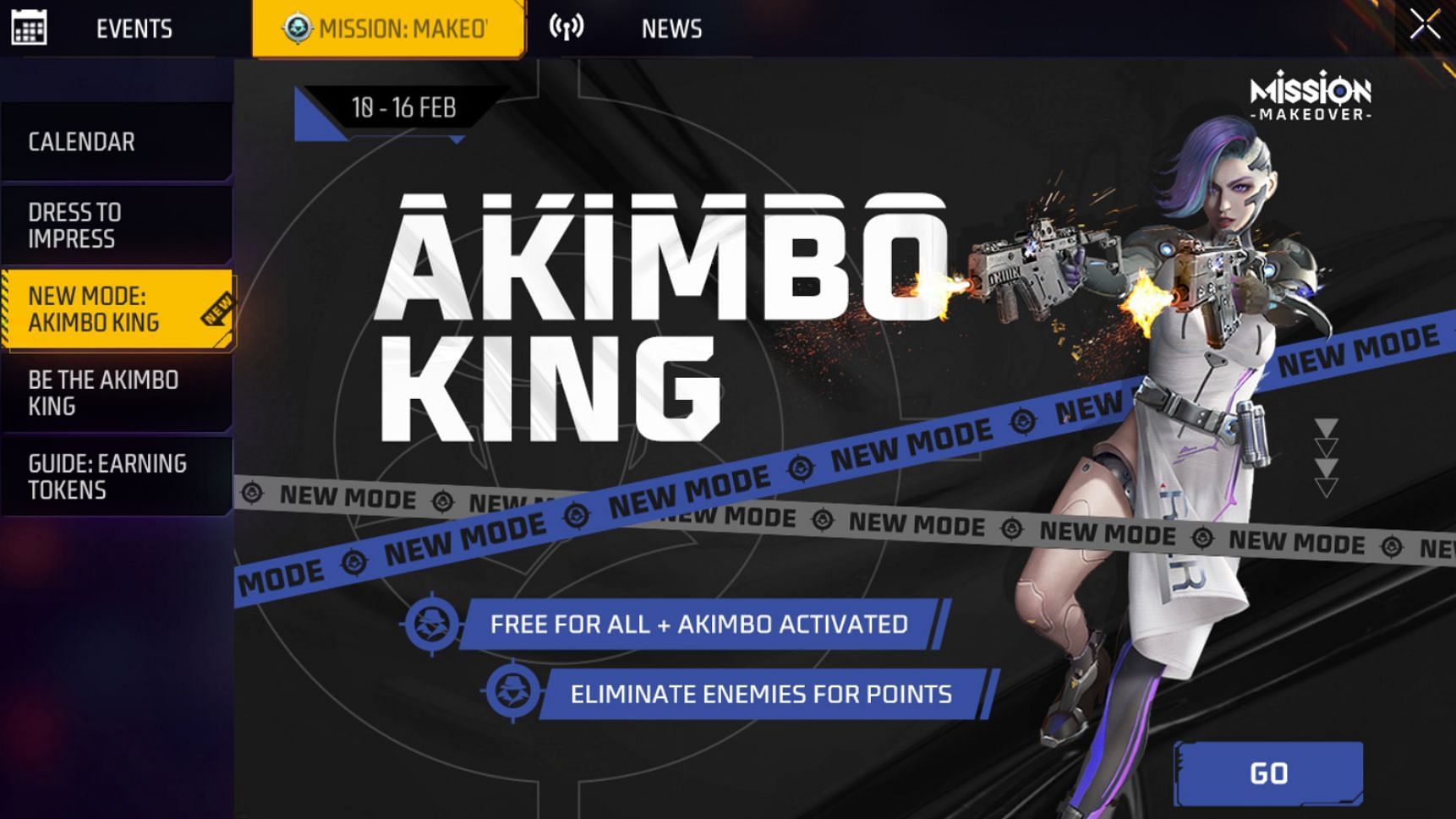 Akimbo King is a new temporary game mode in Free Fire and Free Fire MAX (Image via Garena)